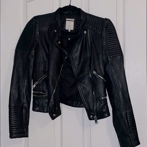 zara nwot faux leather jacket
